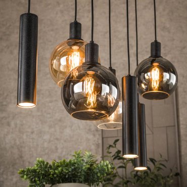 Vico Sfera Tricolore - hanglamp - 100 x 20 x 150 cm - artic zwart