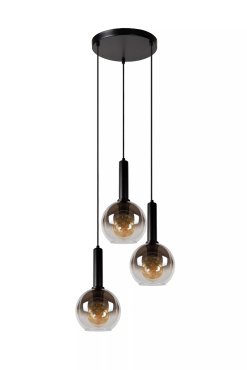 Lucide Marius - hanglamp - Ø 48,5 x 150 cm - gerookt zwart