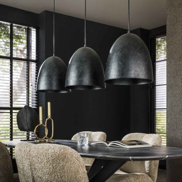 Vico Kosmos - hanglamp - 125 x 30 x 150 cm - houtskool