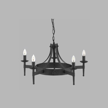 Searchlight Cartwheel - luster - Ø 67 x 90 cm - zwart