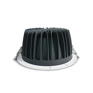 ONE Light COB Downlight Range Die Cast - inbouwspot - Ø 230 mm, Ø 210 mm inbouwmaat - 30W LED incl. - wit - warm witte lichtkleur