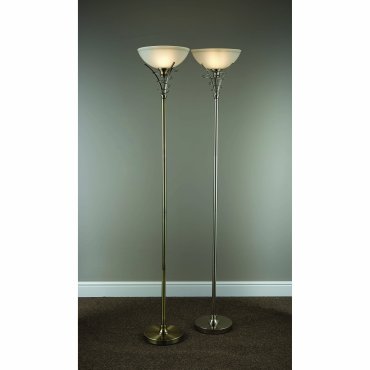 Searchlight Linea - staanlamp - Ø 26 x 179 cm - antiek messing