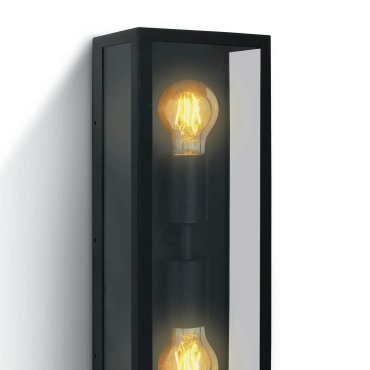 ONE Light Romantic Outdoor - buiten wandverlichting - 16 x 10 x 45 cm - IP43 - zwart