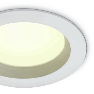 ONE Light Bathroom Downlights - inbouwspot - Ø 170 mm, Ø 140 mm inbouwmaat - 18W LED incl. - IP54 - wit - warm witte lichtkleur