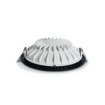 ONE Light Dark Light Dome Reflector - inbouw plafondverlichting - Ø 17 x 5 cm - 16W LED incl. - zwart en messing