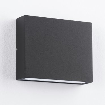 Nova Luce Tick - buiten wandverlichting - 11,5 x 9 x 3 cm - 7W LED incl. - IP54 - zandzwart