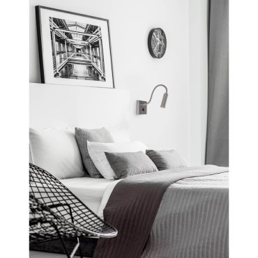 Nova Luce Madison - wandlamp met schakelaar - 8 x 8 x 32 cm - 3W LED incl. - chroom
