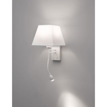 Nova Luce Valencia - wandverlichting met schakelaar - 25 x 21 x 40 cm - 3W LED incl. - wit