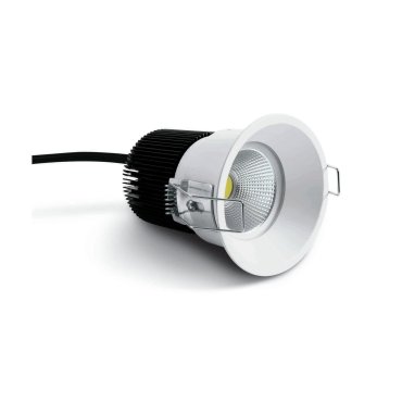 ONE Light COB Dark Light Range - inbouwspot - Ø 82 mm, Ø 75 mm inbouwmaat - 12W LED incl. - IP44 - wit - warm witte lichtkleur