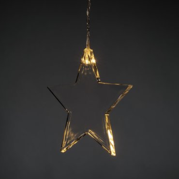 Konstsmide kerstverlichting - lichtgordijn - 105 x 59 cm - transparant