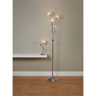 Searchlight Bellis II - staanlamp - 166 cm - chroom