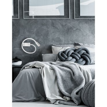 Nova Luce Geneva - wandverlichting met schakelaar - 22,3 x 4,8 x 26,7 cm - 3W LED incl. - wit