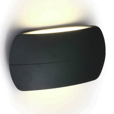 ONE Light Outdoor Slim Oval Range - buiten wandverlichting - 20 x 11 x 5,2 cm - 2 x 6W LED incl. - IP54 - antraciet