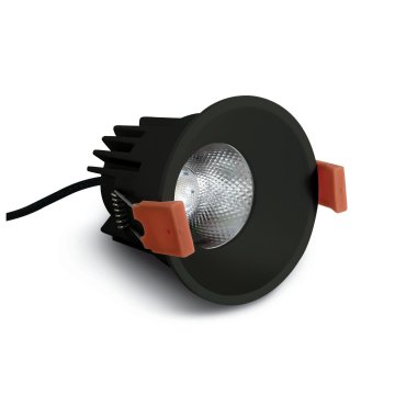 ONE Light Dark Light Range - inbouwspot - Ø 90 mm, Ø 82 mm inbouwmaat - 12W LED incl. - zwart - warm witte lichtkleur