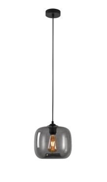 Artdelight Preston - hanglamp - Ø 24 x 178 cm - gerookt