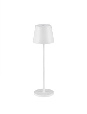 Nova Luce Seina - oplaadbare tafellamp buiten - Ø 11,4 x 39,5 cm - 2W dimbare LED incl. - IP54 - zandwit