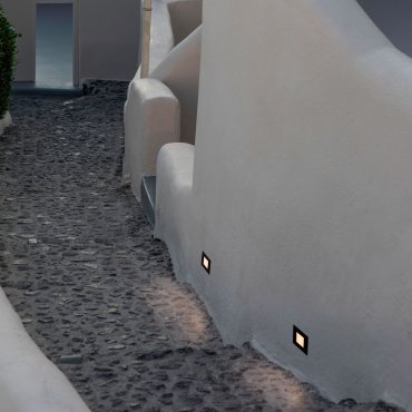 Nova Luce Rudy - inbouw wandverlichting - 12 x 8 x 4,7 cm - 3W LED incl. - IP65 - zandzwart
