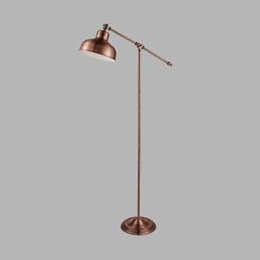 Searchlight Macbeth - staanlamp - 135 cm - antiek koper