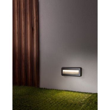 Nova Luce Pulsar - buiten wandverlichting - 23 x 3 x 10 cm - 4W LED incl. - IP54 - donkergrijs