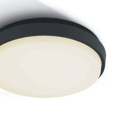 ONE Light Outdoor Slim LED - buiten plafondverlichting - Ø 23,8 x 4,6 cm - 20W LED incl. - IP54 - antraciet