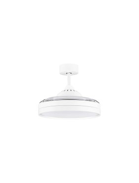 Nova Luce Nevma - plafondventilator met licht en afstandsbediening - Ø 107 x 49 cm - 36W LED incl. - mat wit
