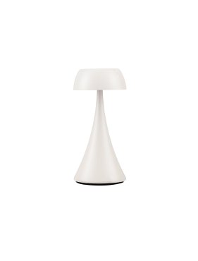 Nova Luce Ycro - oplaadbare tafellamp buiten - Ø 8 x 17,5 cm - 2W dimbare LED incl. - IP54 - zandwit