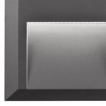 Nova Luce Pulsar - buiten wandverlichting - 12 x 3 x 12 cm - 2W LED incl. - IP54 - donkergrijs