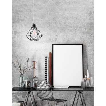 Nova Luce Pietra - hanglamp - Ø 20 x 120 cm - zwart