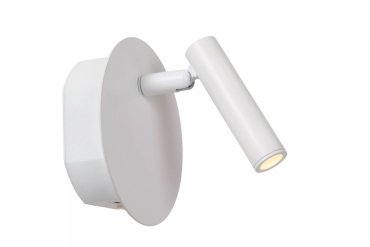 Lucide Jolijn wandlamp - oplaadbaar via USB-kabel - Ø 10,2 x 9 cm - 2W led incl. - wit