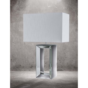 Searchlight Mirror - tafellamp - 58 cm - wit
