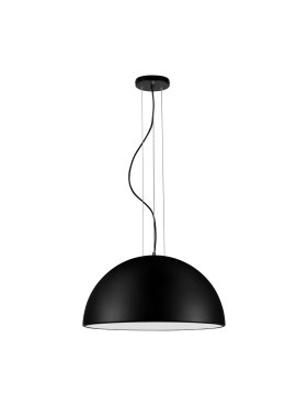 Nova Luce Tholos - hanglamp - Ø 60 x 240 cm - zandzwart en mat wit