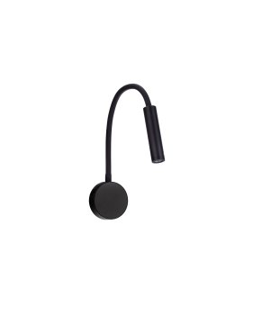 Nova Luce Sonica - wandlamp - Ø 8,5 x 56 cm - 6W LED incl. - IP44 - zandzwart