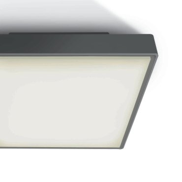 ONE Light LED Plafo Outdoor Square - buiten plafondverlichting - 22,1 x 22,1 x 5,7 cm - 16W LED incl. - IP65 - antraciet