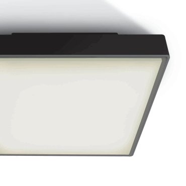 ONE Light E27 Plafo Outdoor Square - buiten plafondverlichting - 22,1 x 22,1 x 9,3 cm - IP65 - zwart