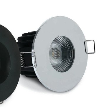ONE Light Fire Rated Range - inbouwspot - Ø 78 mm, Ø 65 mm inbouwmaat - 7W dimbare LED incl. - IP65 - wit - warm witte lichtkleur