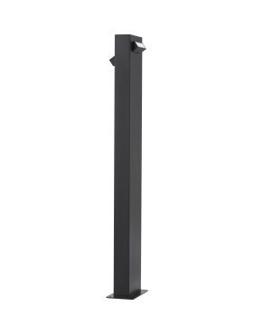 Nova Luce Zelda - tuinpaal - 12 x 80 x 9,4 cm - 9W LED incl. - IP65 - zandzwart