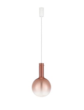 Nova Luce Nostos - hanglamp - Ø 25 x 170 cm - 6W dimbare LED incl. - roze en goud