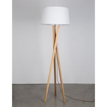 Nova Luce Salino - staanlamp - Ø 50 x 160 cm - lichtbruin en wit