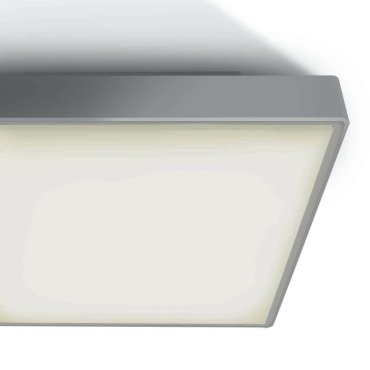 ONE Light LED Plafo Outdoor Square - buiten plafondverlichting - 29,5 x 29,5 x 8 cm - 24W LED incl. - IP65 - grijs