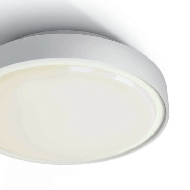 ONE Light LED Plafo Outdoor Round - buiten plafondverlichting - Ø 26 x 7,5 cm - 16W LED incl. - IP65 - wit - warm witte lichtkleur
