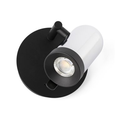 Faro Orleans - wandverlichting met schakelaar - 12 x 17 x 13 cm - chroom en zwart