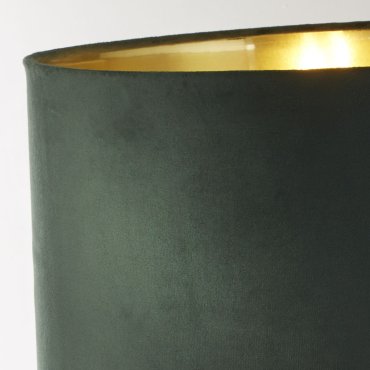 Searchlight Whitby - tafellamp - Ø 40 x 67 cm - antiek messing, goud en groen