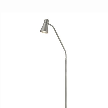Searchlight Fusion - staanlamp - 167 cm - satijn zilver
