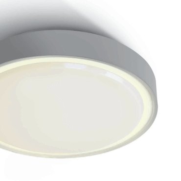 ONE Light Emergency LED Plafo - buiten plafondverlichting - Ø 30 x 7,5 cm - 15W LED incl. - IP65 - grijs