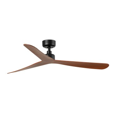 Faro Rocker M - plafondventilator - Ø 132 cm - mat zwart en walnoot