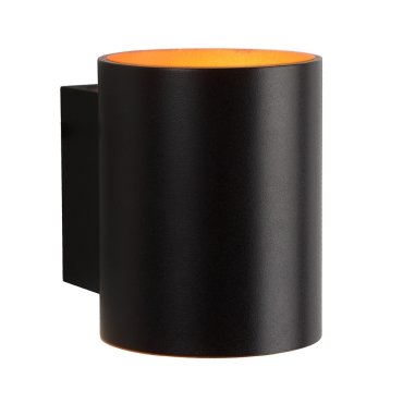 Lucide Xera I - wandverlichting - 8 x 10 x 10 cm - goud, zwart
