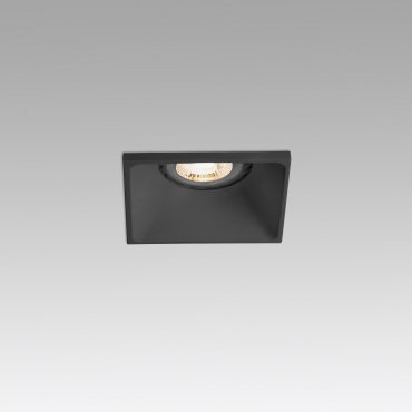 Faro Neon - inbouwspot - 75 x 75 mm, 70 x 70 mm inbouwmaat - mat zwart