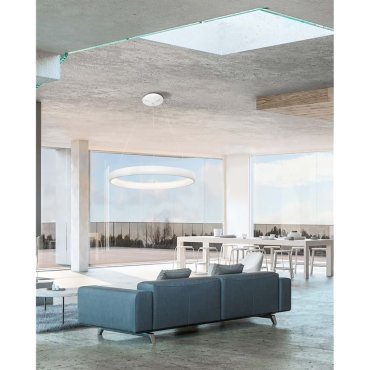Nova Luce Albi - hanglamp - Ø 61 x 120 cm - 50W dimbare LED incl. - wit