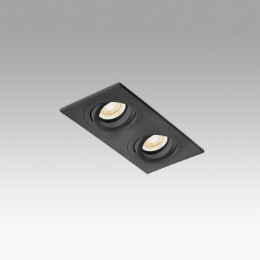 Faro Radon - inbouwspot - 180 x 92 mm, 170 x 80 mm inbouwmaat - mat zwart