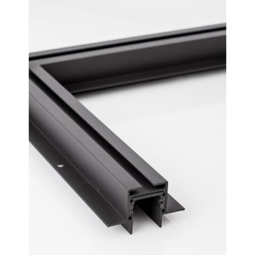 Nova Luce Q-Connector - hoekverbinder voor verzonken magnetisch profiel voor gipsplaat plafonds - 30,3 x 6,5 x 3,9 cm - zandzwart